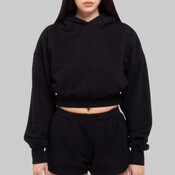 Women's Garment-Dye Crop Hooded Sweatshirt