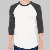 USA-Made 50/50 Poly/Cotton Raglan Three-Quarter Sleeve Tee