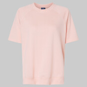 Women's French Terry Short Sleeve Crewneck Pullover